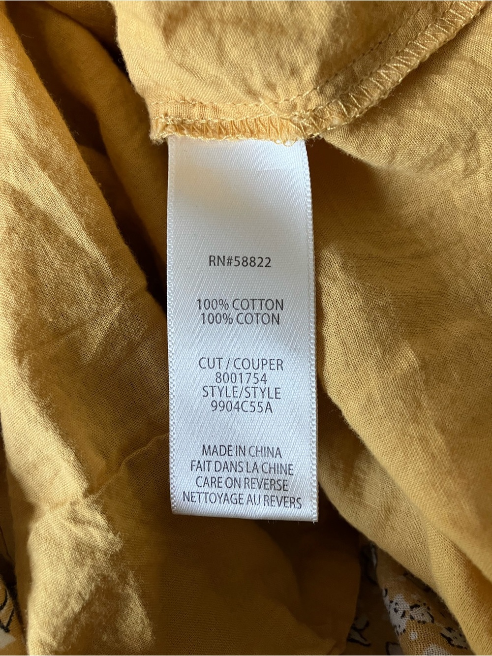 Max Studio Tie Strap Smocked Bodice Maxi Nap Dress Size L Yellow Floral Cotton - Picture 8 of 9